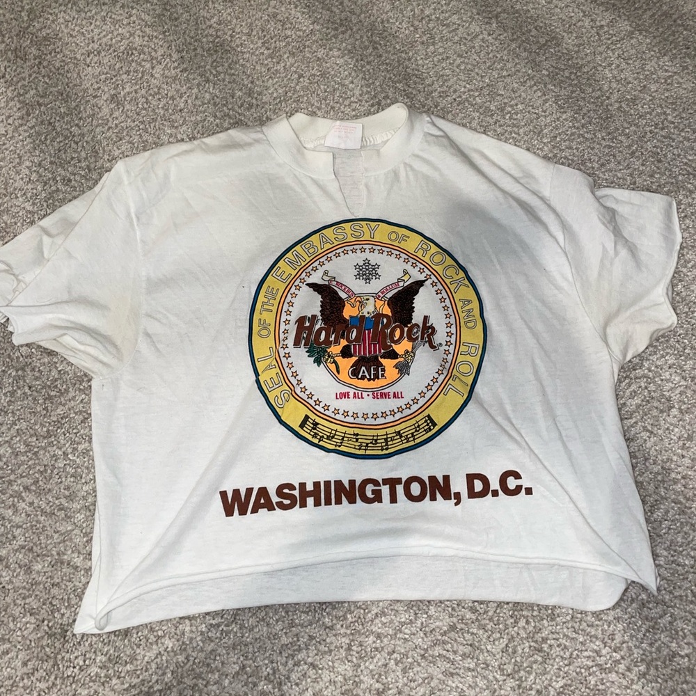 Vintage Hard Rock Cafe Cropped T-Shirt